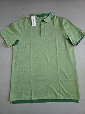 Outdoor Voices Men's Heather Green Polo Size Large NWT